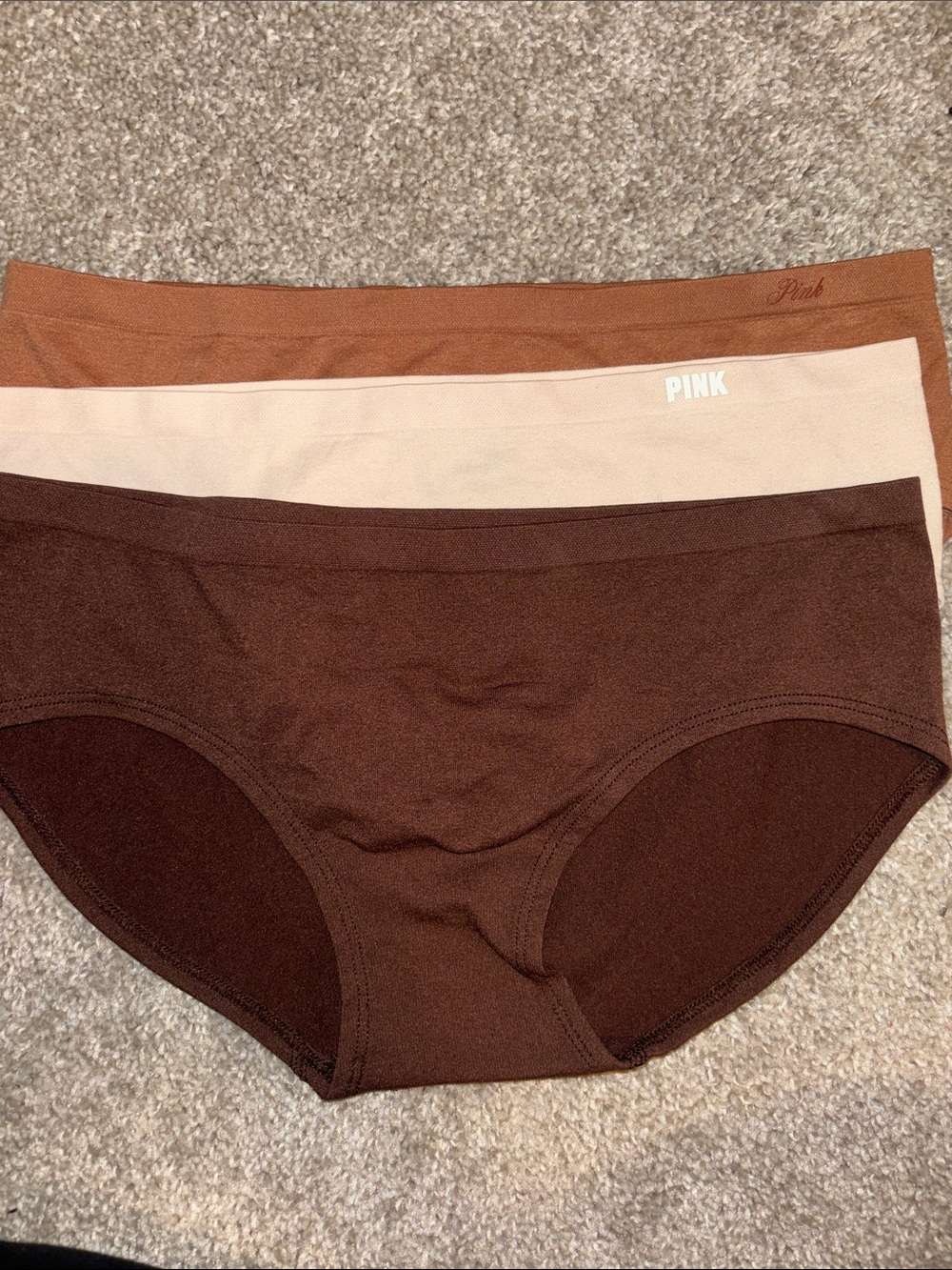 PINK Victoria's Secret Copper‎ Hipster Panty bundle of 3